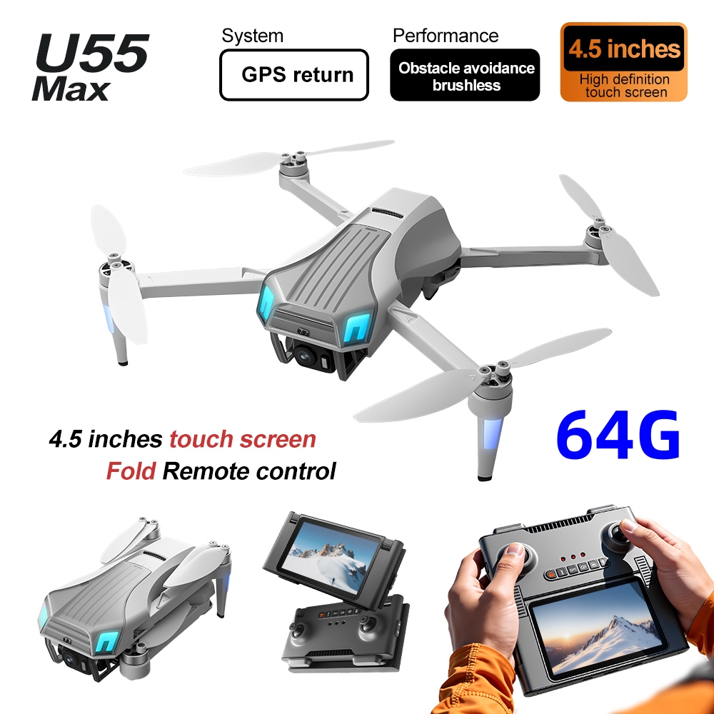 Drone Gimbal 2 Axis - NCZOBOE U55 Оптический GPS-дрон с 4K